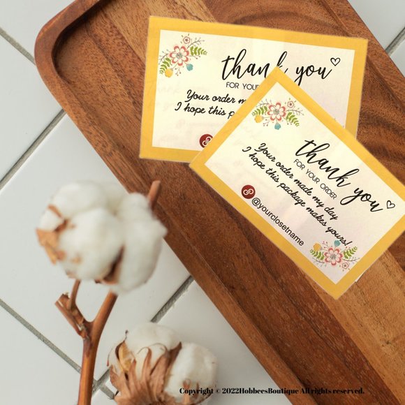 Thank You Poshmark, Etsy , Ebay   Packaging Insert Card - Picture 3 of 9